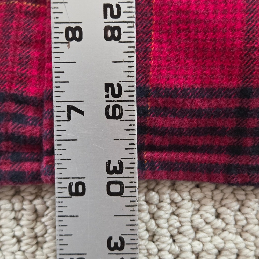 Columbia Mens Flannel Shirt Size L Red Black Plaid Long Sleeve Button Up - Picture 5 of 5